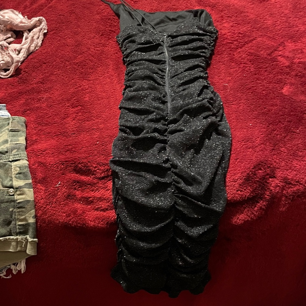 B Darlin Black Sparkle Dress - Picture 5 of 5